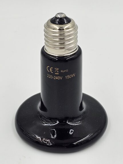 Ceramic Heat Lamp Black 150W 75mm