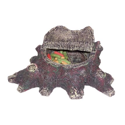 Tree Trunk with Revolving Dish Feeder
