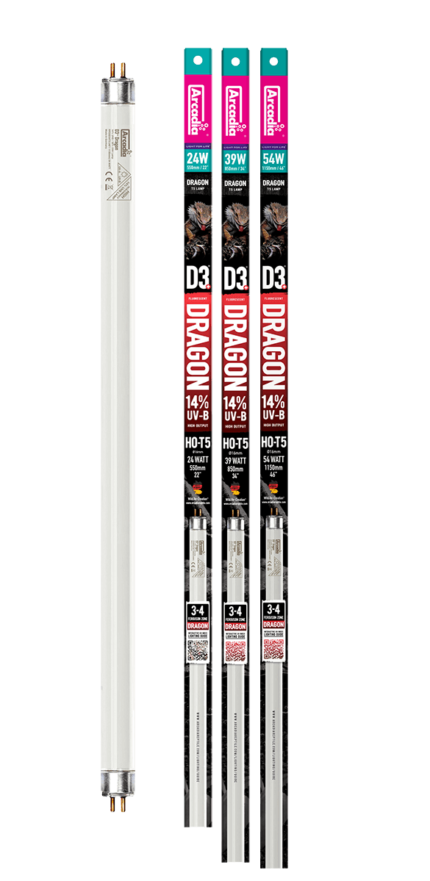 Arcadia T5 Tube 560mm D3 UVB 14% Dragon 24W